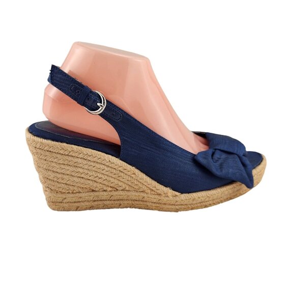 Naturalizer Womens Size 9.5 Bettina Peep-Toe Slingback Wedge Espadrille 228 - Picture 7 of 10